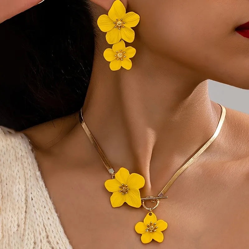 Ensemble Bijoux Fleur Femme