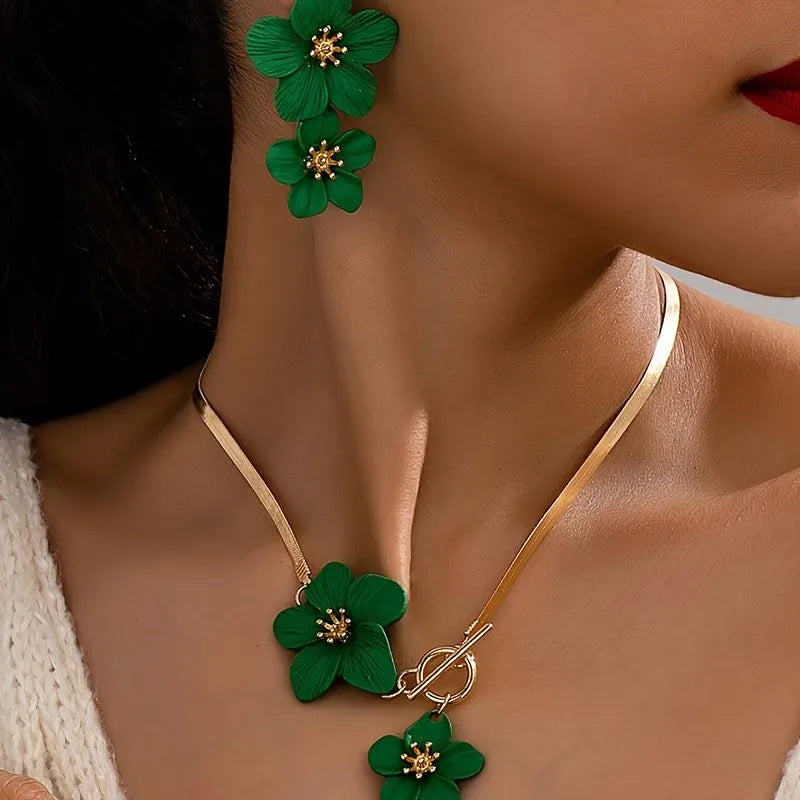 Ensemble Bijoux Fleur Femme