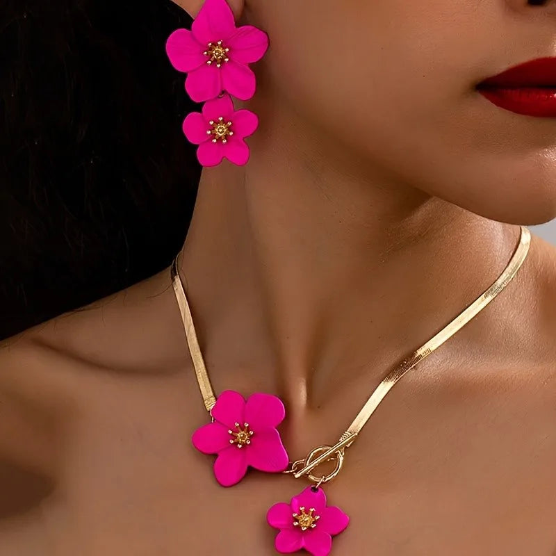 Ensemble Bijoux Fleur Femme