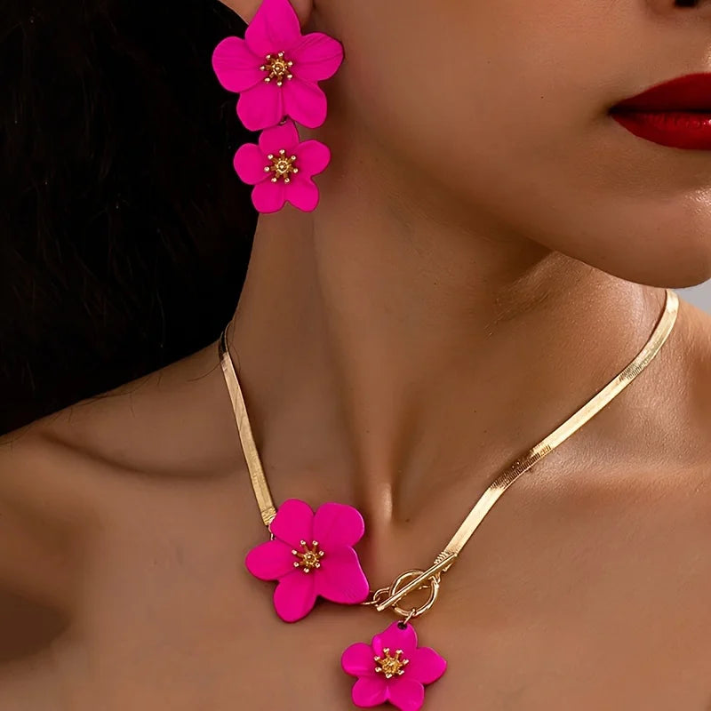 Ensemble Bijoux Fleur Femme