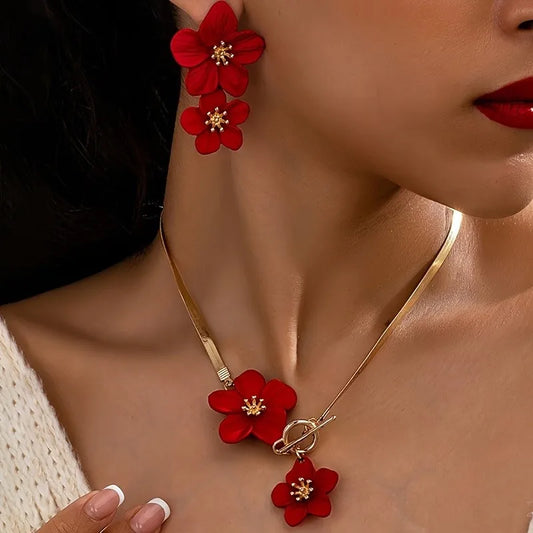 Ensemble Bijoux Fleur Femme