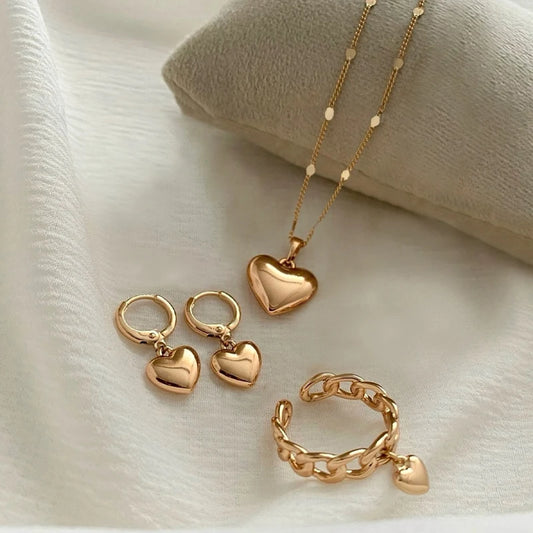 Ensemble Bijoux Cœur Femme