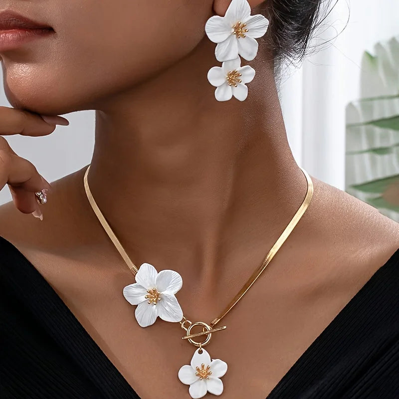 Ensemble Bijoux Fleur Femme